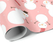 Snowmen Weihnachtswrapper Geschenkpapier (Rolleneckpunkt)