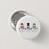 Snowmen Winter kommt Button (Vorne & Hinten)