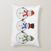 Snowmen Winter kommt Dekokissen (Rückseite(Vertikal))