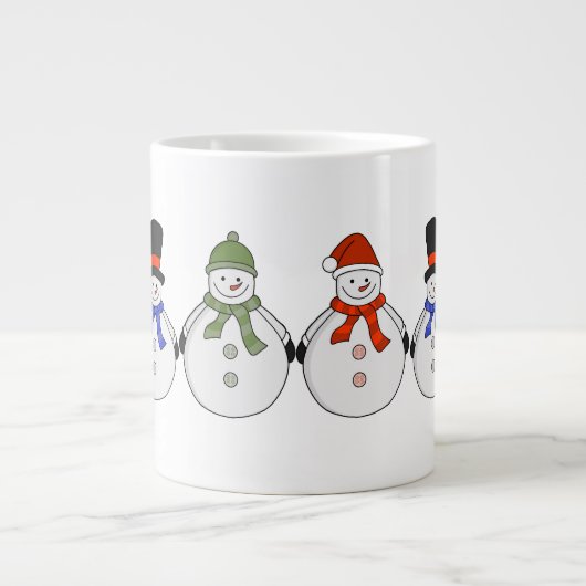 Snowmen Winter kommt Jumbo-Tasse (Vorderseite)