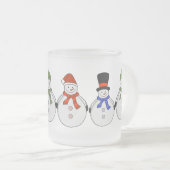 Snowmen Winter kommt Mattglastasse (VorderseiteRechts)