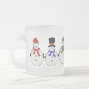 Snowmen Winter kommt Mattglastasse