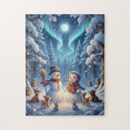 Snowmen Winter Woods Puzzle