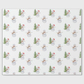 Snowmen Wrapping Paper Geschenkpapier (Flach)