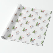 Snowmen Wrapping Paper Geschenkpapier (Ungerollt)