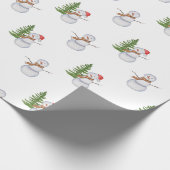 Snowmen Wrapping Paper Geschenkpapier (Ecke)