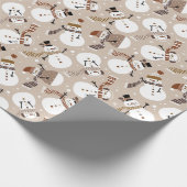 Snowmen Wrapping Paper Geschenkpapier (Ecke)