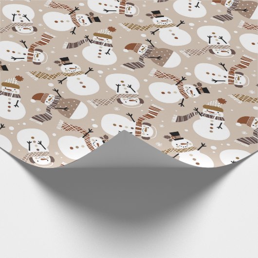 Snowmen Wrapping Paper Geschenkpapier (Ecke)