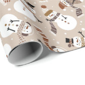 Snowmen Wrapping Paper Geschenkpapier (Rolleneckpunkt)