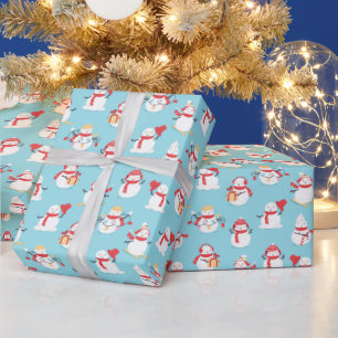 Snowmen Wrapping Paper Geschenkpapier