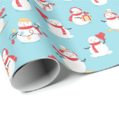 Snowmen Wrapping Paper Geschenkpapier (Rolleneckpunkt)