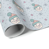 Snowmen Wrapping Paper Geschenkpapier (Rolleneckpunkt)