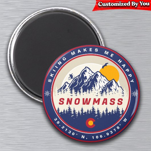 Snowmesse Colorado Flag Berg Skigebiet Souvenir Magnet