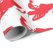 Snowmobil in Rot Geschenkpapier (Rolleneckpunkt)