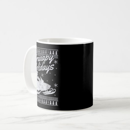 Snowmobile Braapy Holidays Funny Braap Ugly Christ Kaffeetasse (Vorderseite Links)