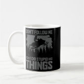 Snowmobile Dont Follow Me Funny Snowmobiling Moto  Kaffeetasse (Links)