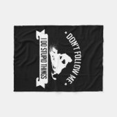 Snowmobile Don't Follow Me I Do Stud Things - Sled Fleecedecke (Vorderseite (Horizontal))