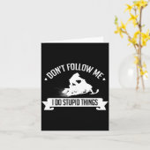 Snowmobile Don't Follow Me I Do Stud Things - Sled Karte (Gelbe Blume)