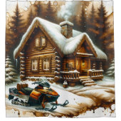 Snowmobile Duschvorhang (Vorderseite)
