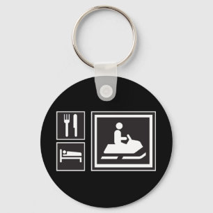 Snowmobile-Fanatiker - essen Sie, schlafen Sie, Schlüsselanhänger