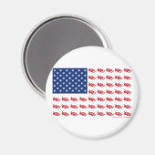 Snowmobile Flag Magnet (Vorderseite/Rückseite)