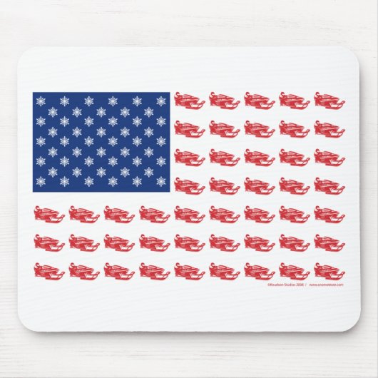 Snowmobile Flag Mousepad (Vorne)