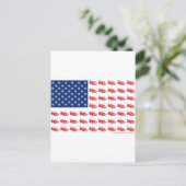 Snowmobile Flag Postkarte (Stehend Vorderseite)