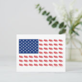 Snowmobile Flag Postkarte (Stehend Vorderseite)