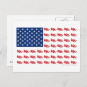 Snowmobile Flag Postkarte (Vorne/Hinten)