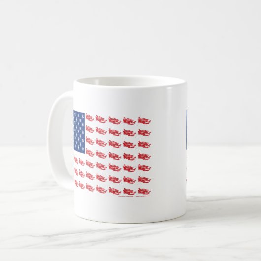 Snowmobile-Flagge Kaffeetasse (Vorderseite Links)