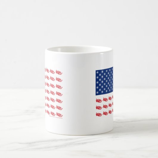 Snowmobile-Flagge Kaffeetasse (Mittel)