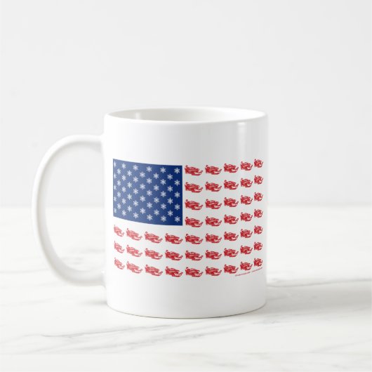 Snowmobile-Flagge Kaffeetasse (Links)
