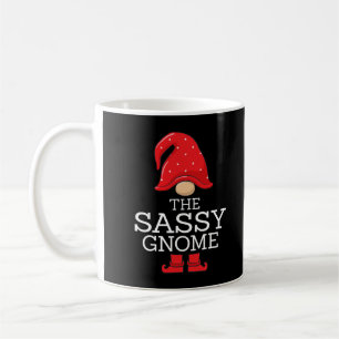 Snowmobile Gnome Buffalo Plaid Matching Family Chr Kaffeetasse