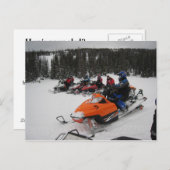 Snowmobile Group Ride Postkarte (Vorne/Hinten)
