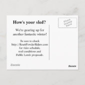 Snowmobile Group Ride Postkarte (Rückseite)