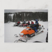 Snowmobile Group Ride Postkarte (Vorderseite)
