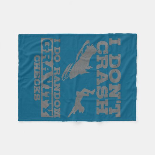 Snowmobile I Don't Crash Random Gravity Checks Fun Fleecedecke (Vorderseite (Horizontal))