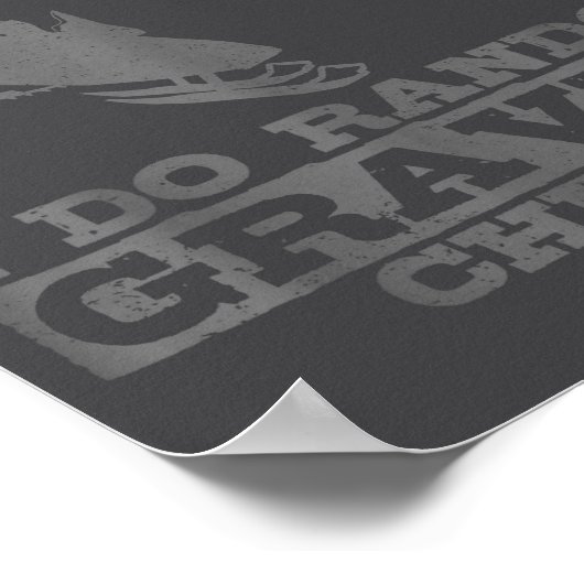 Snowmobile I Don't Crash Random Gravity Checks Fun Poster (Ecke)