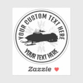 Snowmobile Icon Custom Vinyl Aufkleber (Blatt)