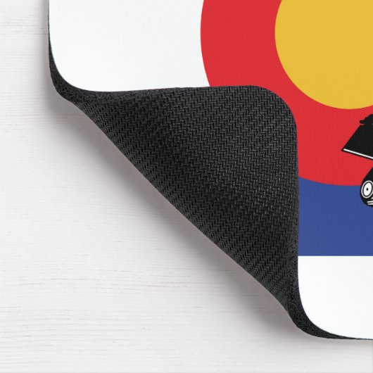 Snowmobile-in-Colorado-Flagge Mousepad (Ecke)