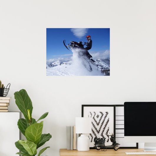 Snowmobile Jump Print Poster (Heimbüro)