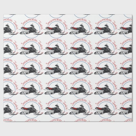 Snowmobile Junkie Geschenkpapier (Flach)