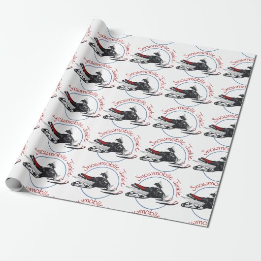 Snowmobile Junkie Geschenkpapier (Ungerollt)