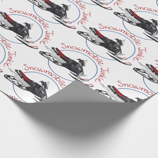 Snowmobile Junkie Geschenkpapier (Ecke)