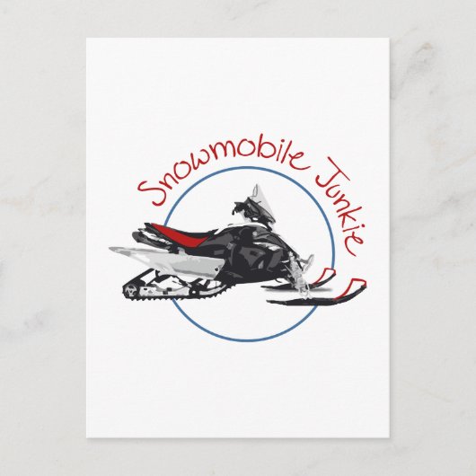 Snowmobile Junkie Postkarte (Vorderseite)