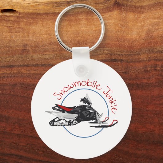 Snowmobile Junkie Schlüsselanhänger (Vorderseite)