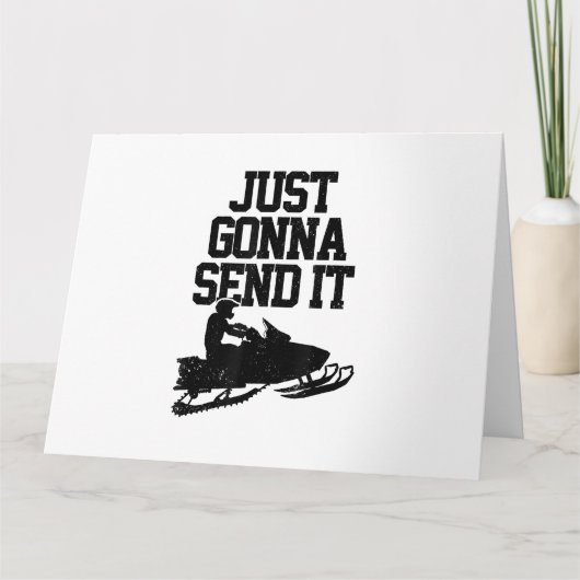 Snowmobile Just Gonna senden Sie es lustig Motor S Karte (Vorderseite)