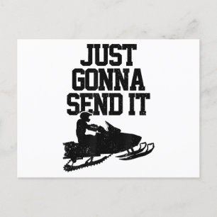 Snowmobile Just Gonna senden Sie es lustig Motor S Postkarte