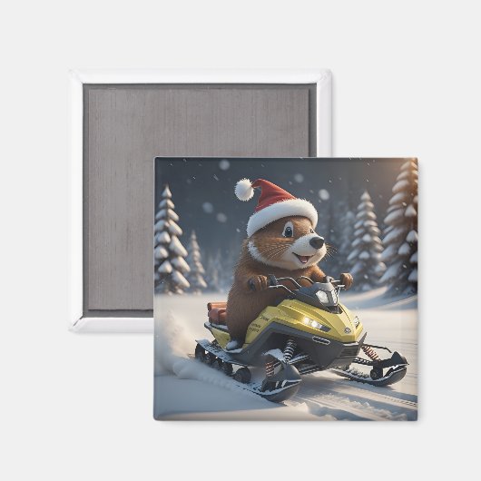 Snowmobile Magnet (Vorderseite/Rückseite)