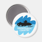 Snowmobile Magnet (Vorderseite/Rückseite)